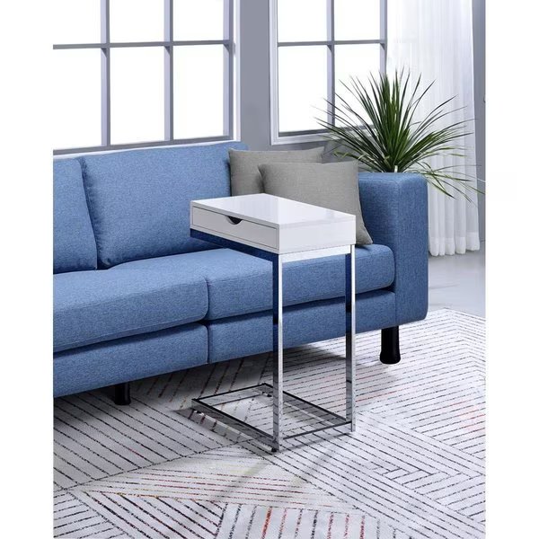 Myco Furniture LN100 11 x 16 x 25 in. Lenora Chair Side End Table; White, Myco Furniture, Mfr#: LN100